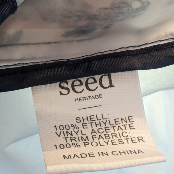 SEED Heritage Translucent Hooded Zip-up Collar Raincoat with Pockets Youth 4-5 - Picture 8 of 10